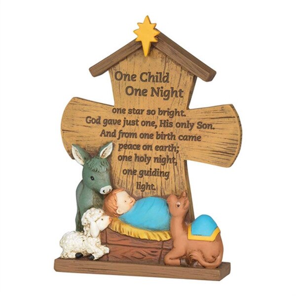 NATIVITY ONE CHILD ONE NIGHT TABLETOP CROSS